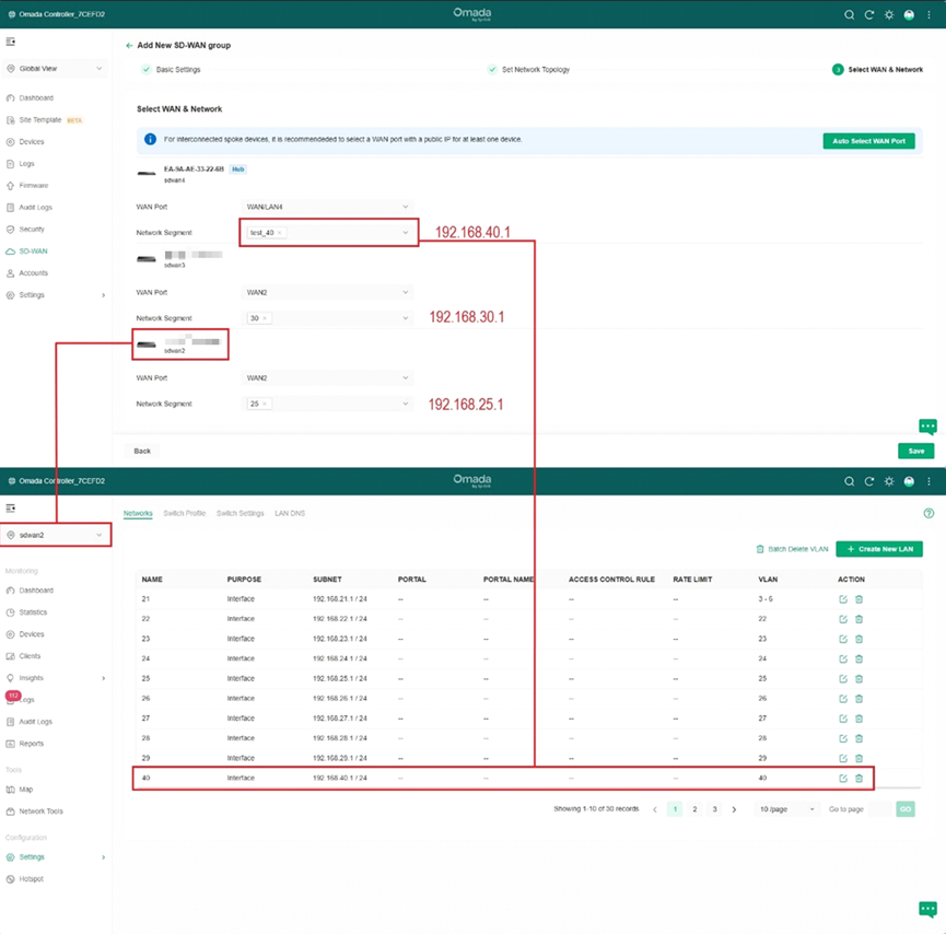 Alt text: a screenshot showing path to SD-WAN configuration
