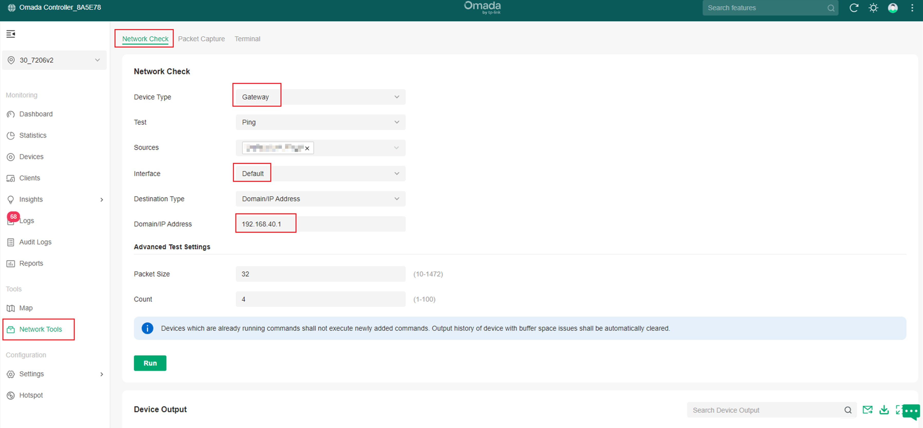 Alt text: the page to test SD-WAN configuration.