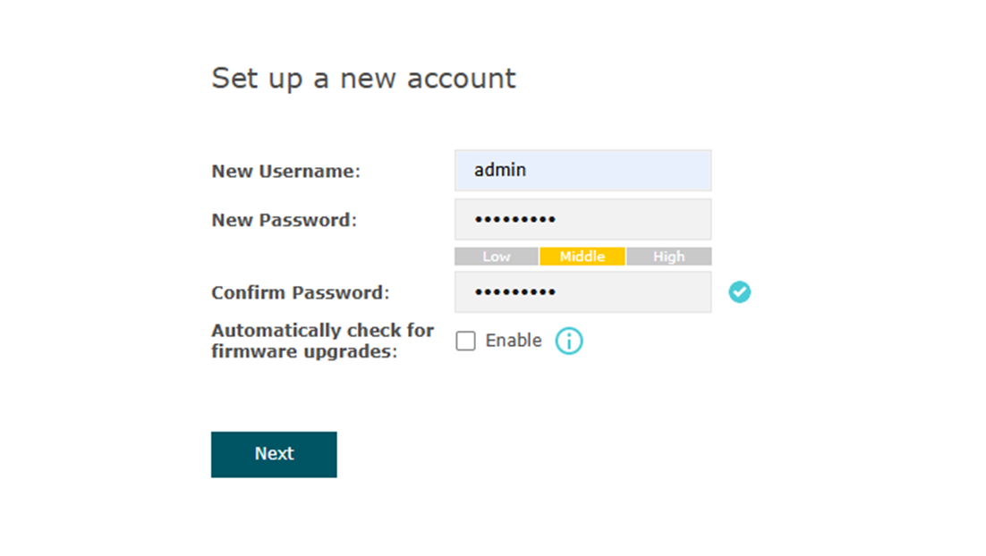 Alt text: Log in page of a EAP’s standalone Web UI.