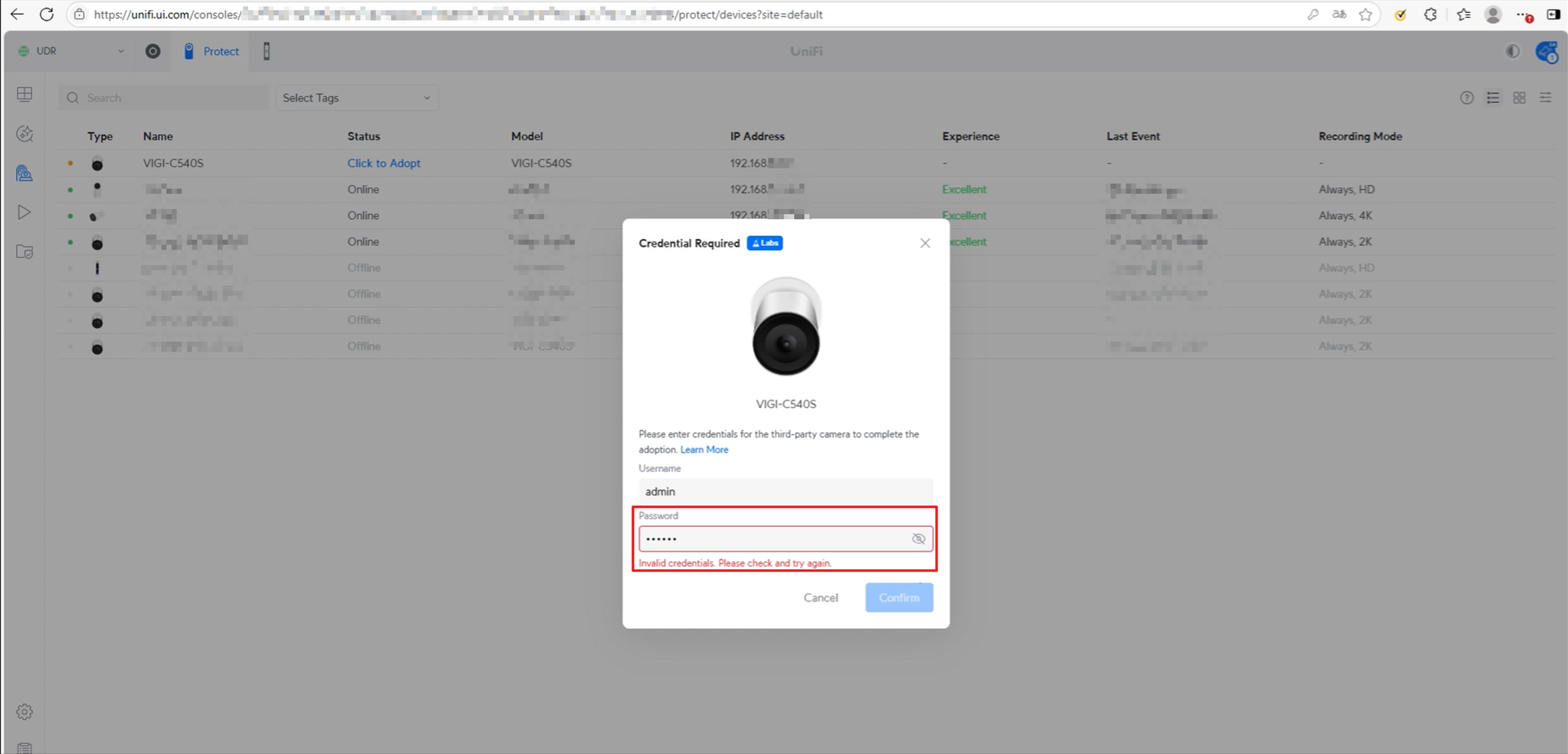 Alt text: illustrating the scene when you failed to adopt with correct password