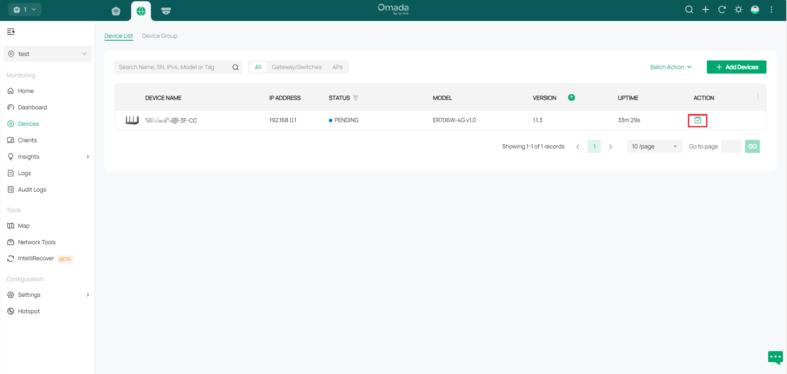 Alt text: displaying the adopt button after inputting the url.