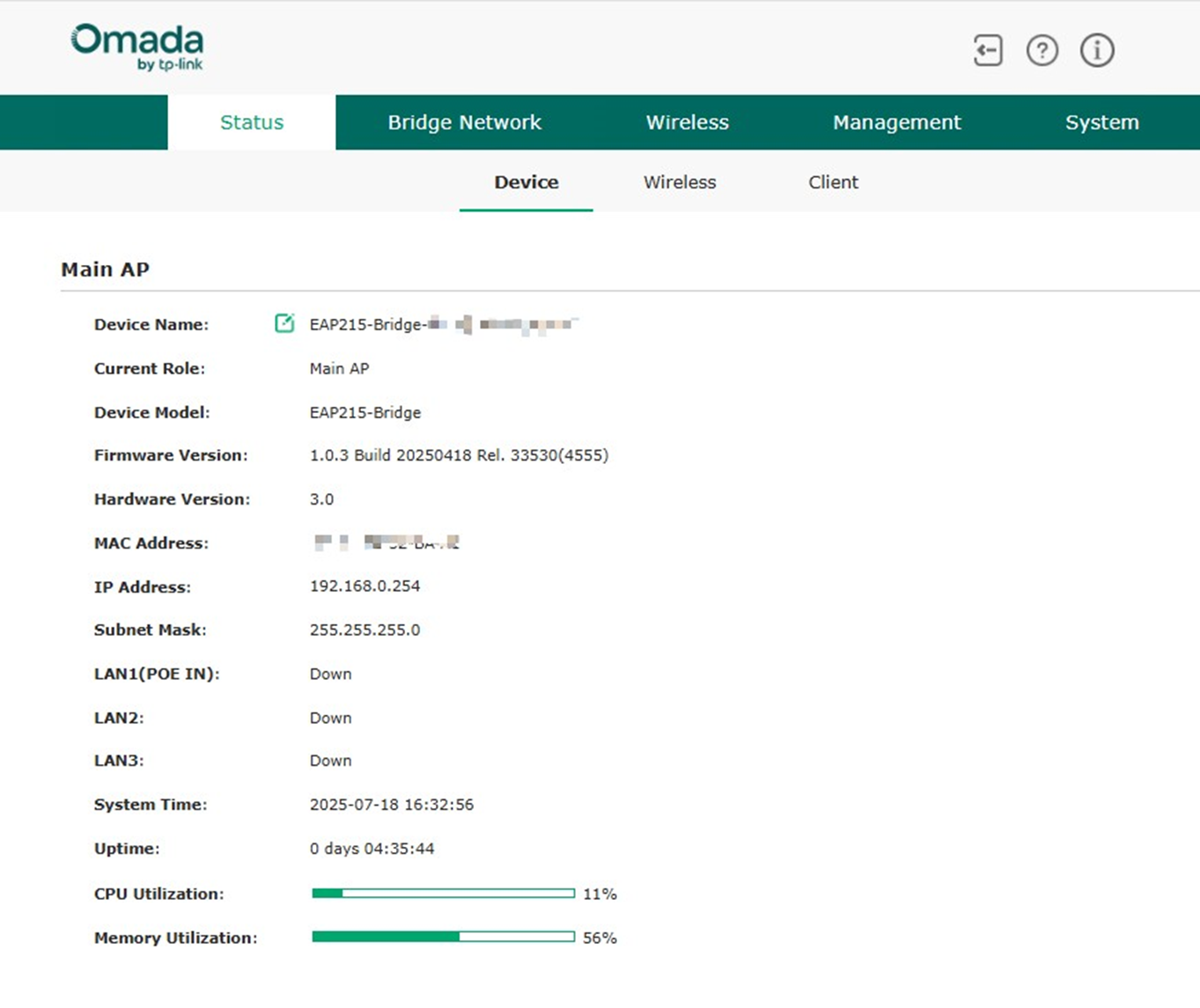 Alt text: The home page of EAP Bridge’s standalone interface.
