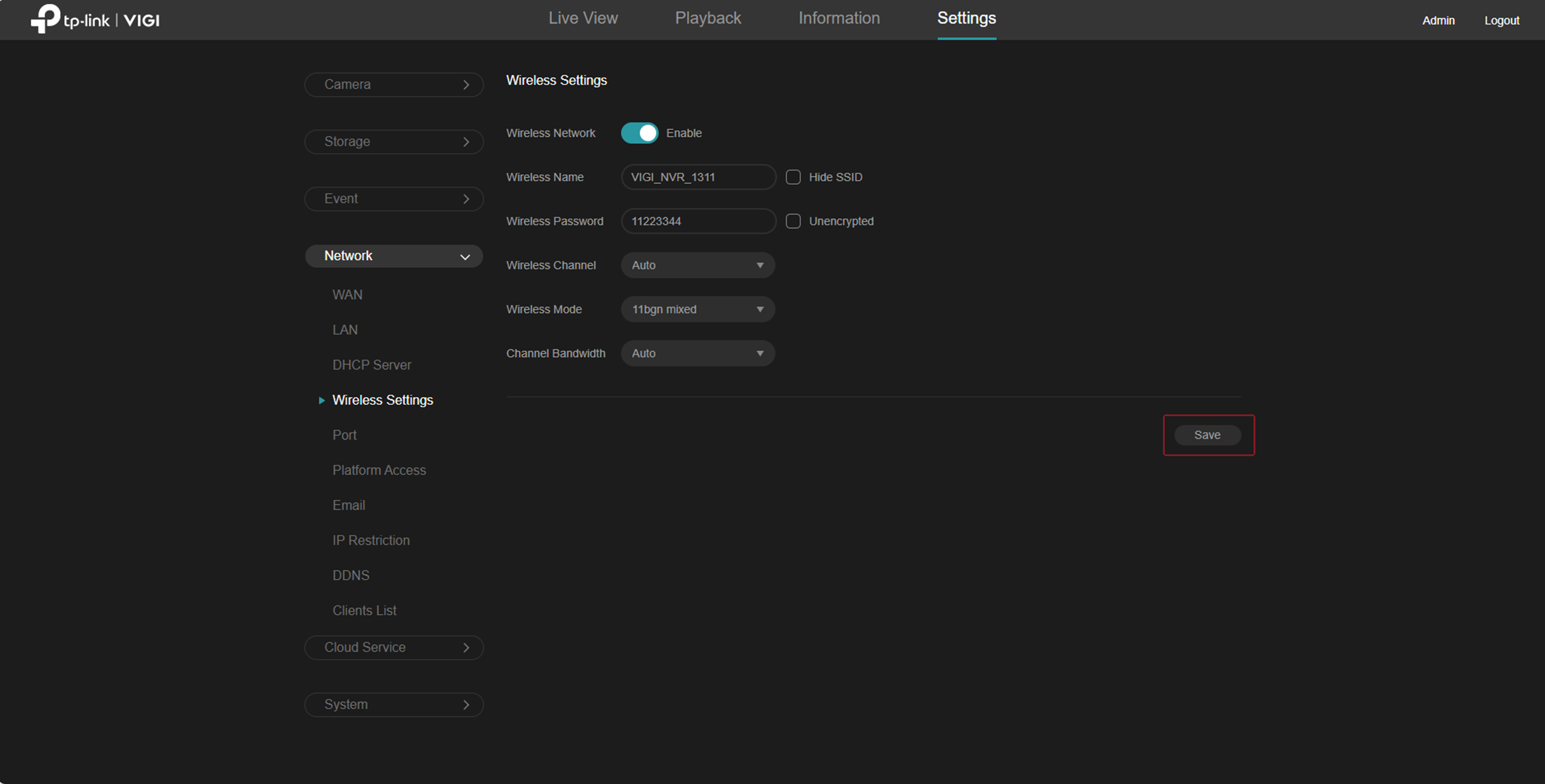 Alt text: Remind to click the Save button to save the configuration.