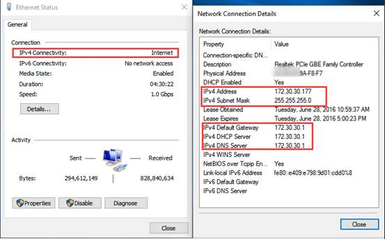 Check computer's IP address.