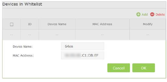 Manually add device to Whitelist.