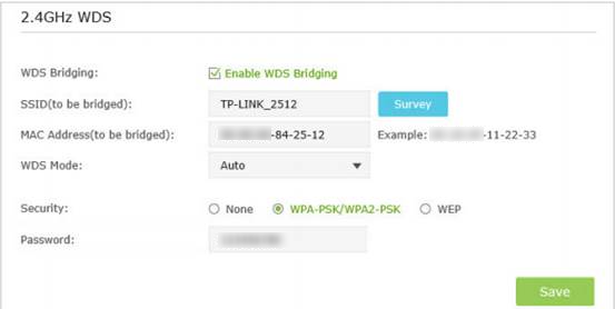 Click Enable WDS Bridging.