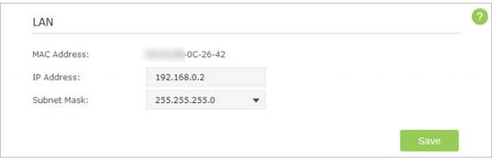 Go to Advanced > Network > LAN and configure the IP address of the extended router to be in the same subnet with the root router.