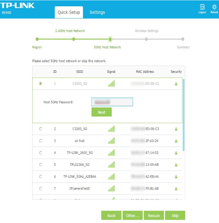 Connect to 5G host network.