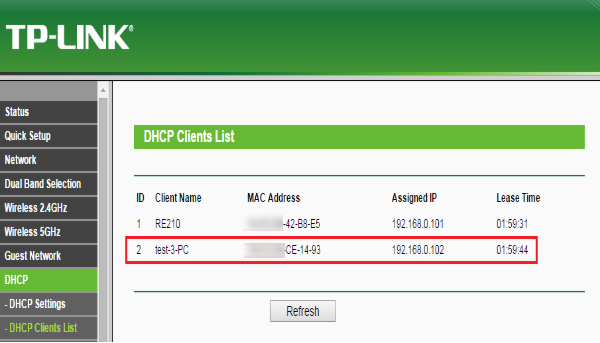 Check computer's virtual MAC address.