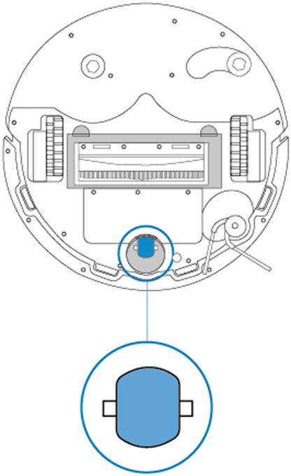 Caster wheel of Tapo RV50 Pro Omni.