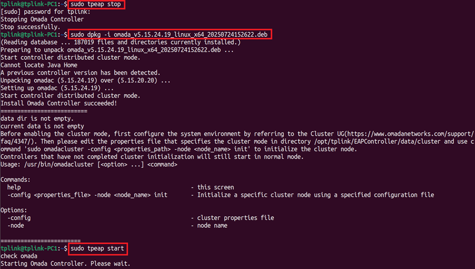 Show command page.