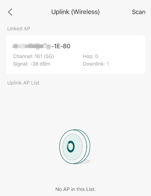 Scan for available uplinks.