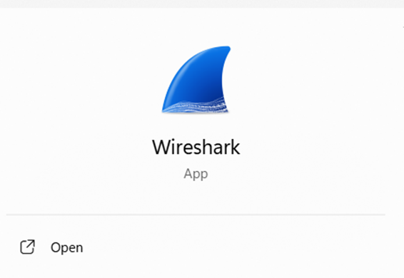 Wireshark software icon.