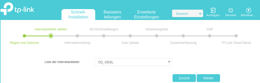ISP-Liste für VX800v