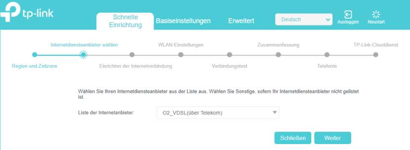 ISP-Liste für VX800v