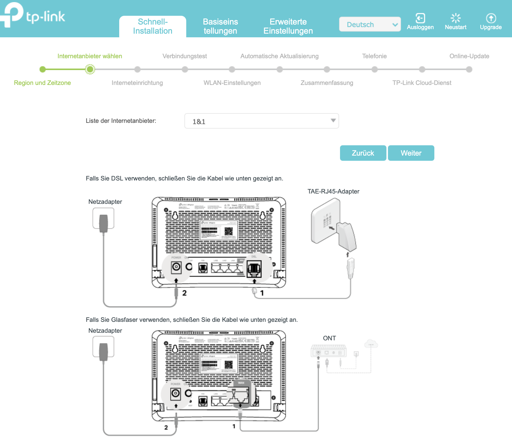 ISP-Liste für VX231v