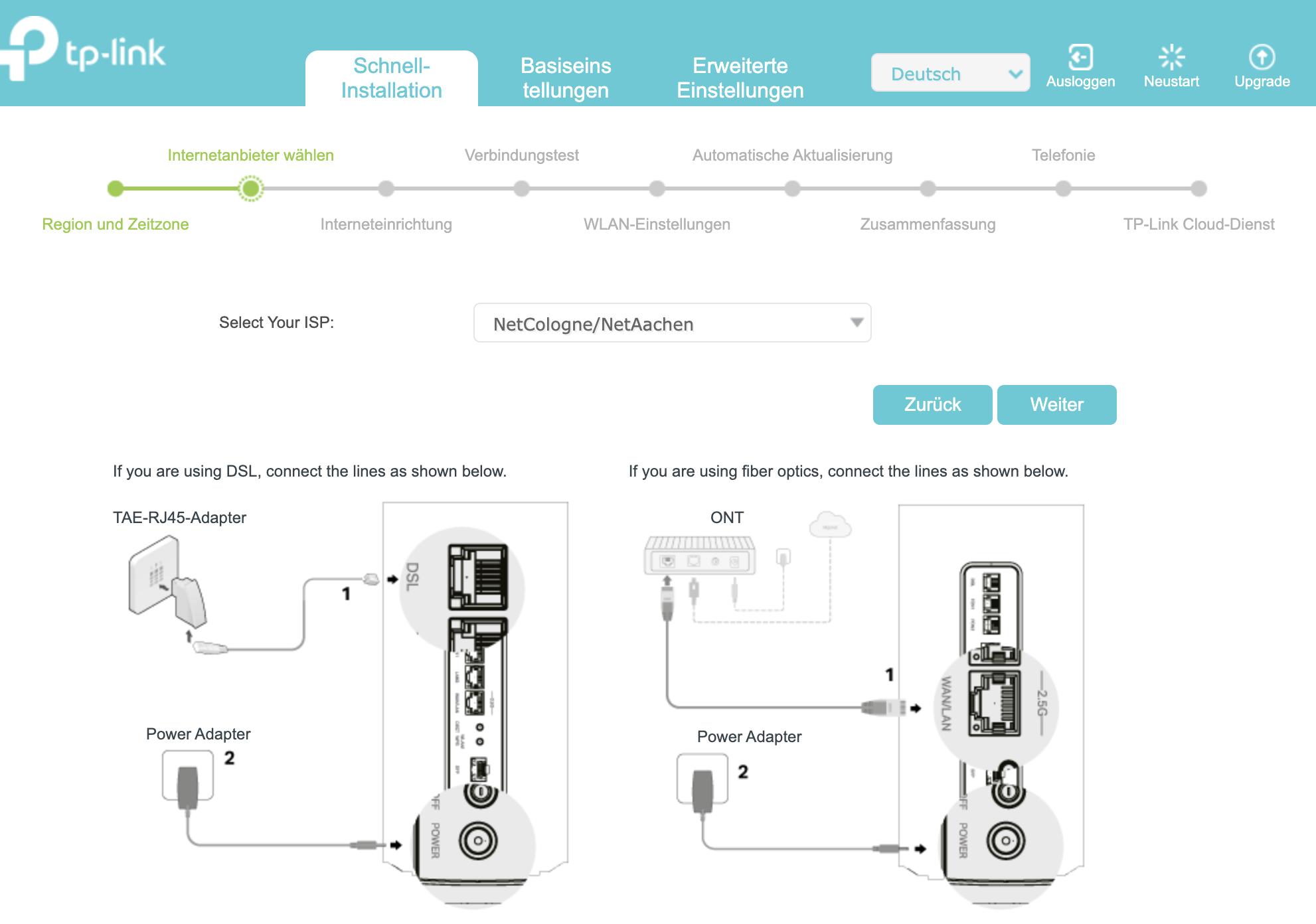 ISP-Liste für VX800v