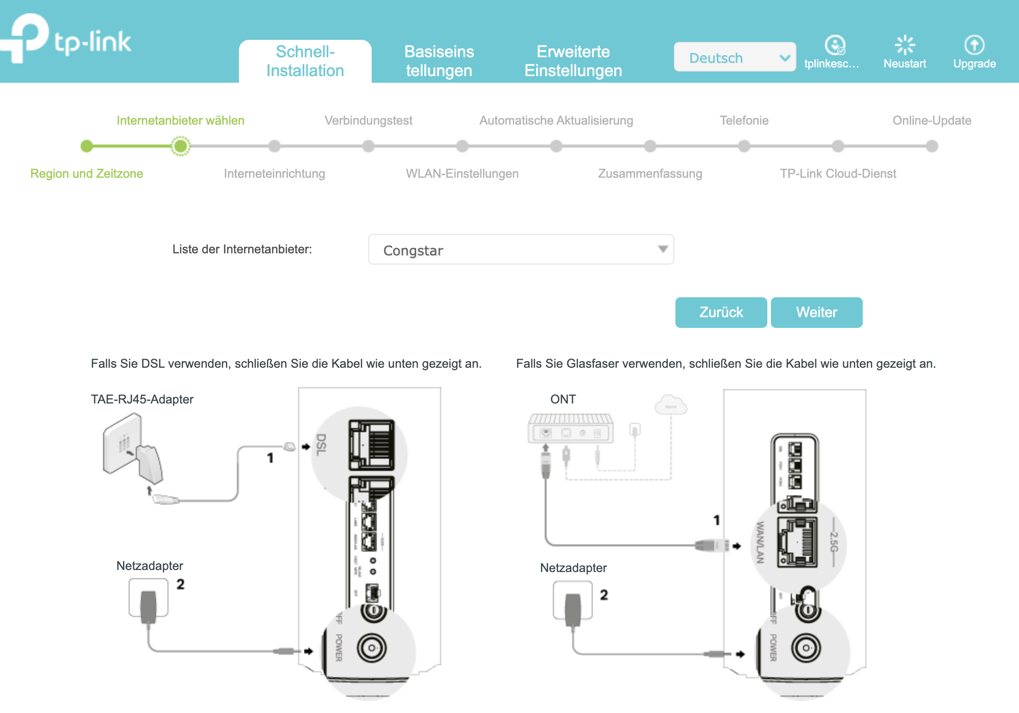 ISP-Liste für VX800v
