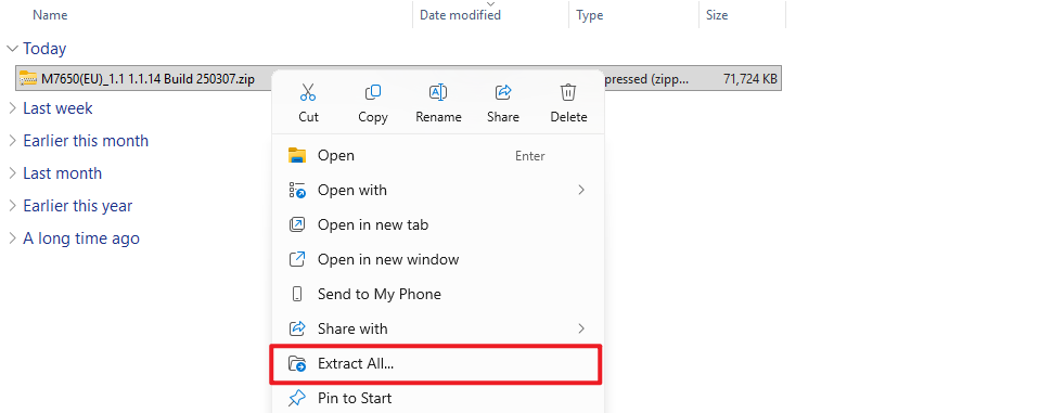 Extract ZIP file.