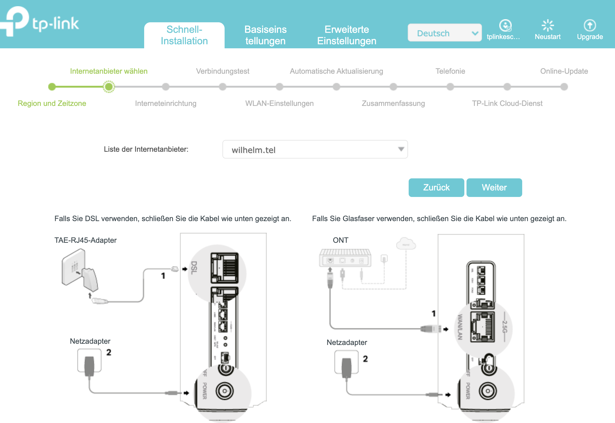 ISP-Liste für VX800v