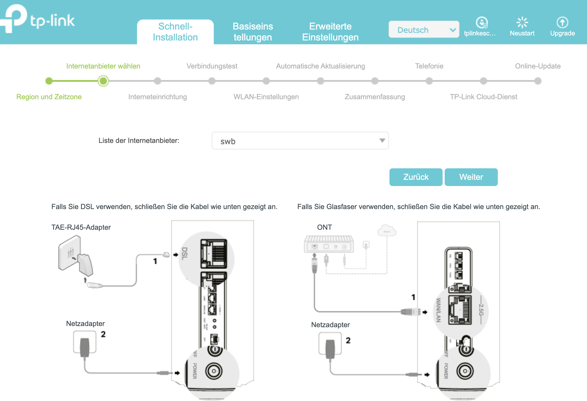 ISP-Liste für VX800v