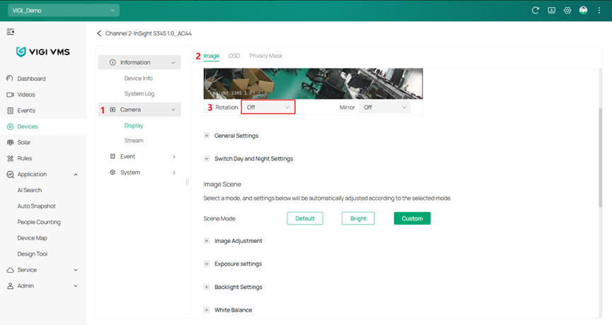 Enable/disable Rotation function ensuring it is off.