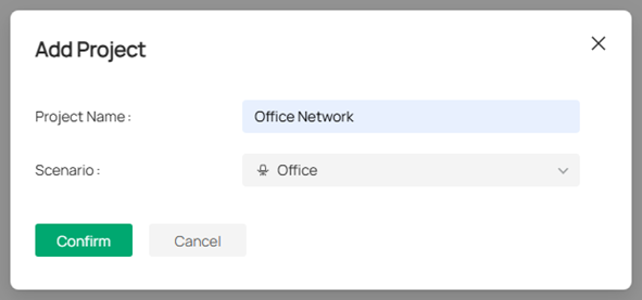 Screenshot of Omada Design Hub Add Project.