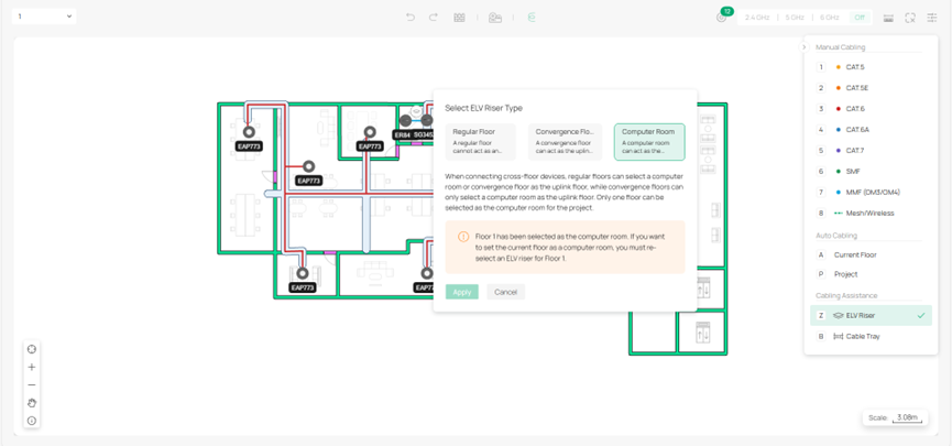 Screenshot of Omada Design Hub Deploy ELV Riser.