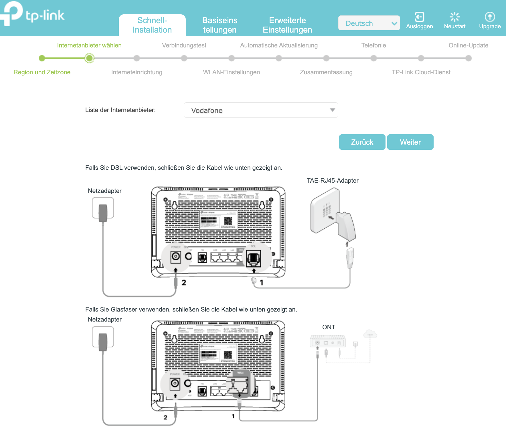 ISP-Liste für VX231v