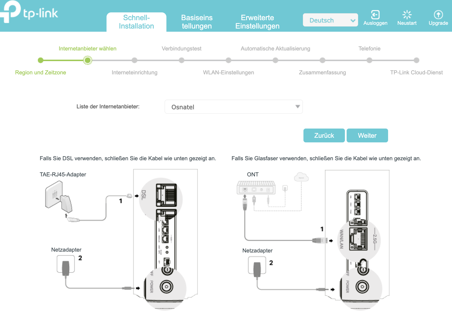 ISP-Liste für VX800v