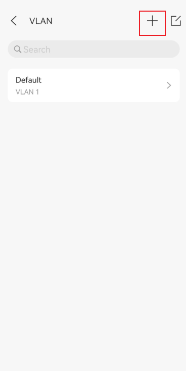 Click "+" button to create a new VLAN.