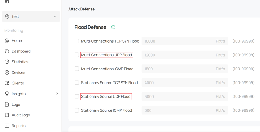 Check the relevant firewall settings on the gateway device.