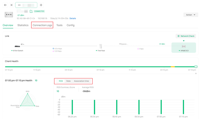 New client detail page.