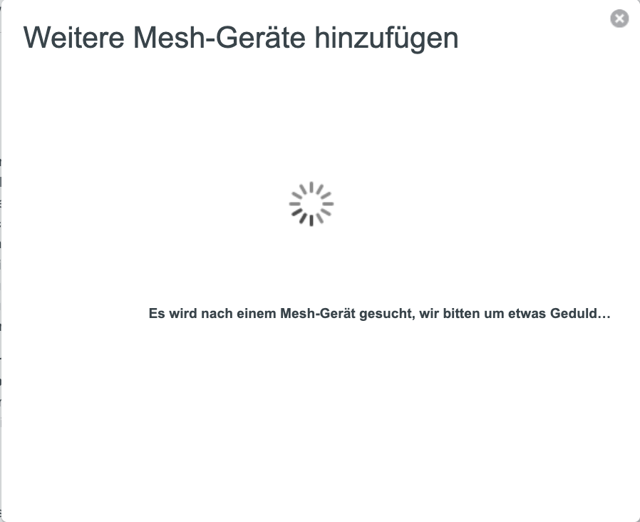 WLAN-Mesh-Gerät über Scanvorgang hinzufügen