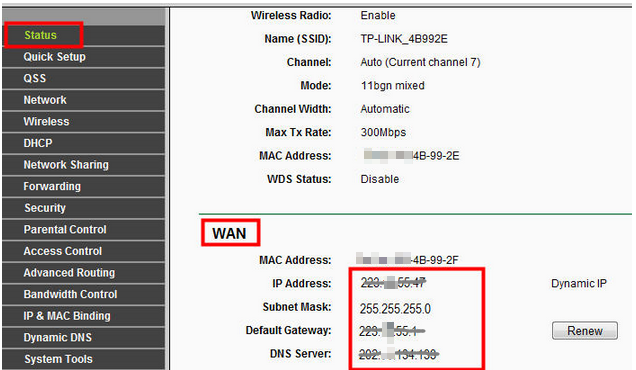 Valid WAN IP.