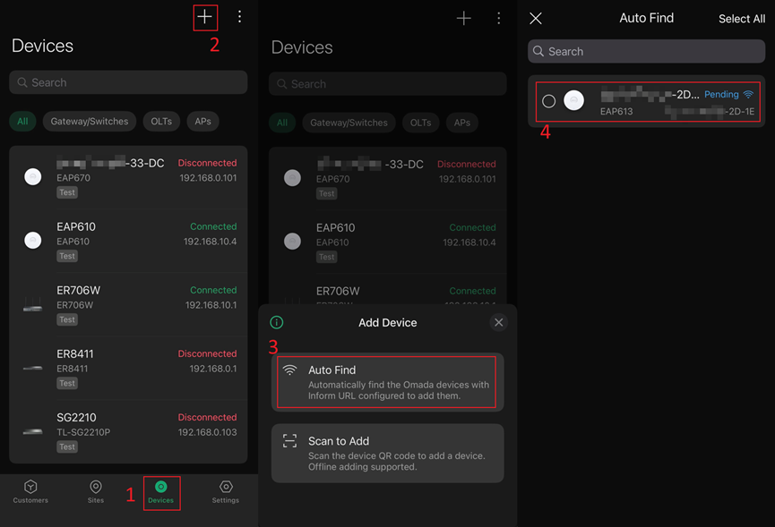 Add APs waiting to form a mesh in the MSP view.