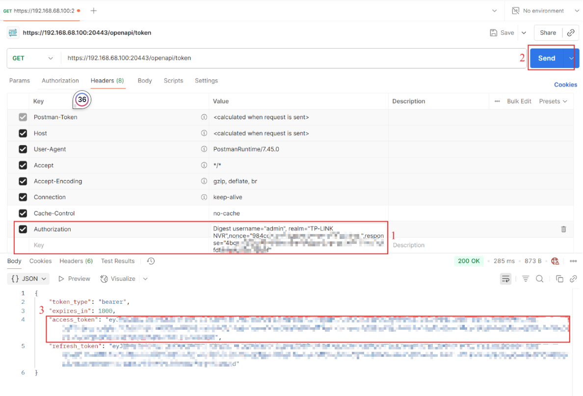 Obtain the access_token.