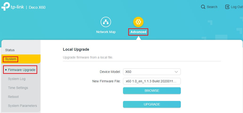 Firmware Upgrade pafe.