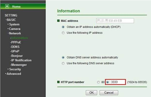 Network-Information page.