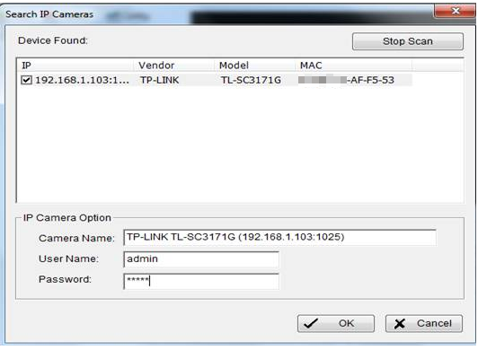 Type in the username and password.