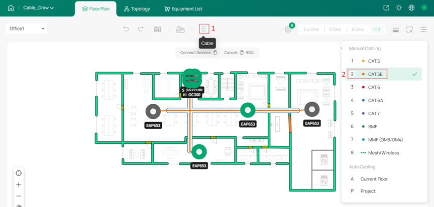 Manually fine-tuning cable routing.
