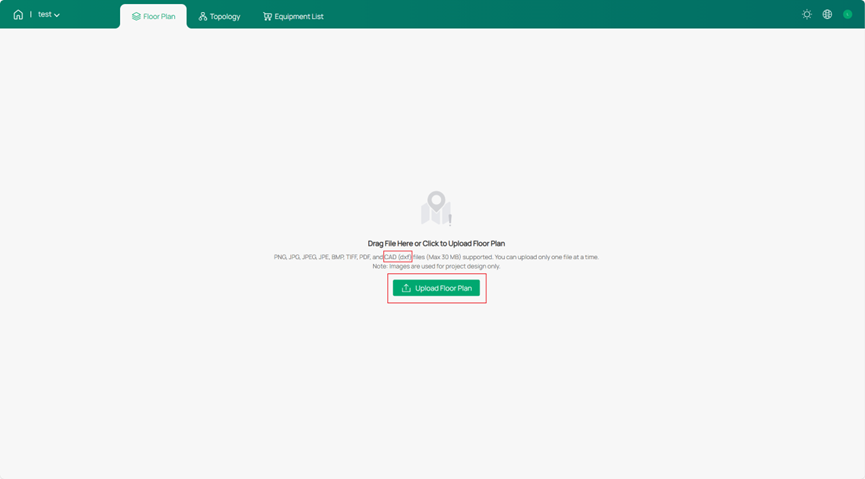 Import the DXF file.