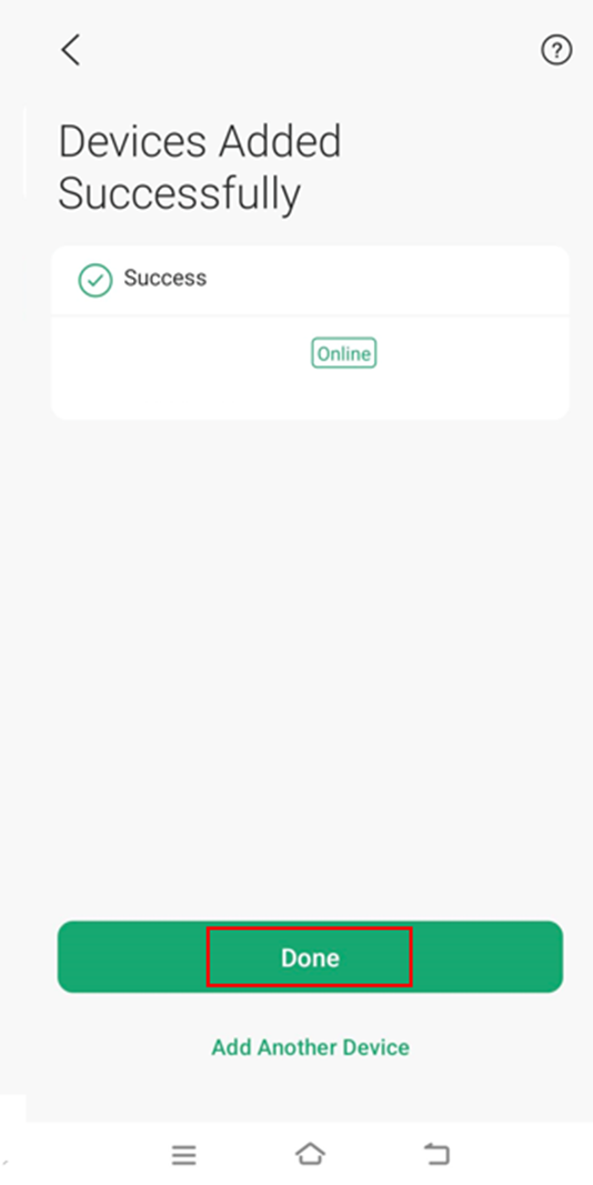 Notification telling you that your device has been added.