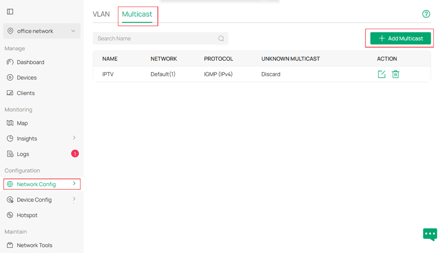 Controller v6 path of add Multicast.