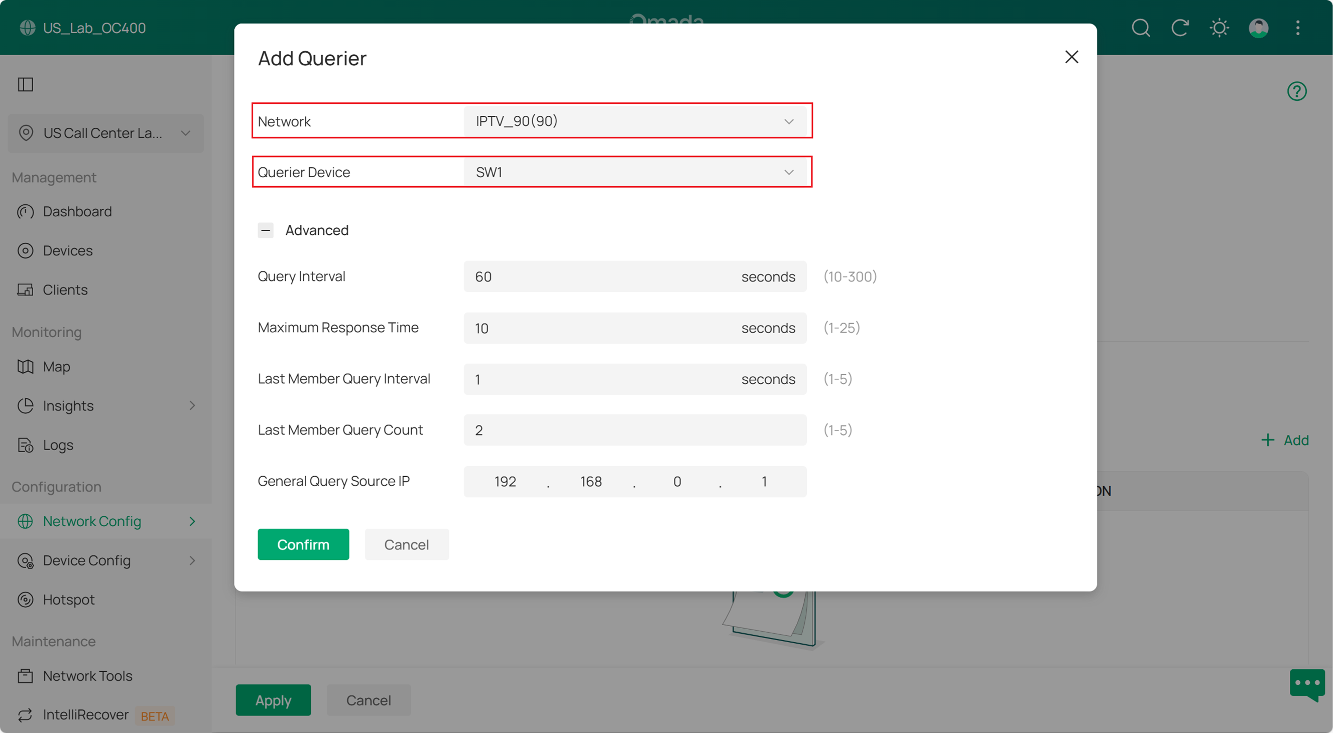 Multicast querier settings, you can remain most of it default.