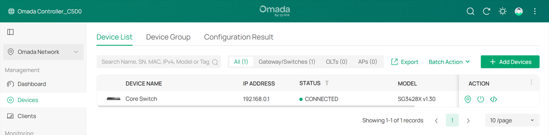 Adopted Core Switch.