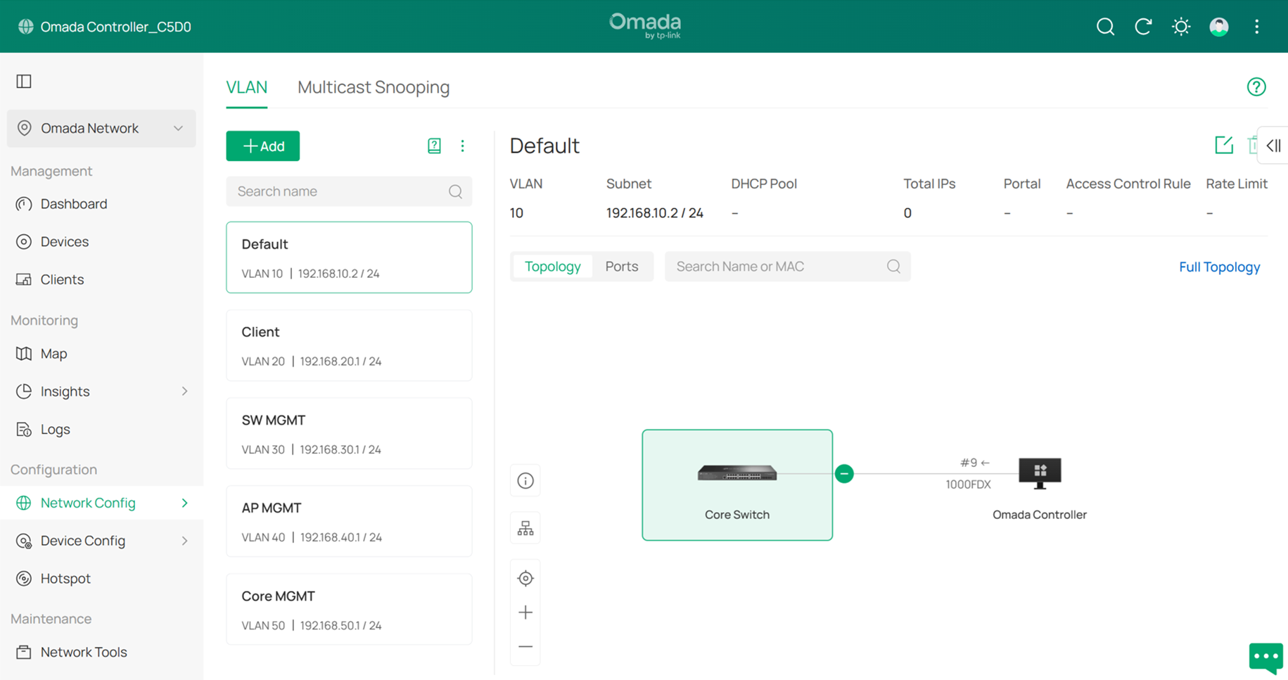 After changing, VLAN 1 has been disabled.