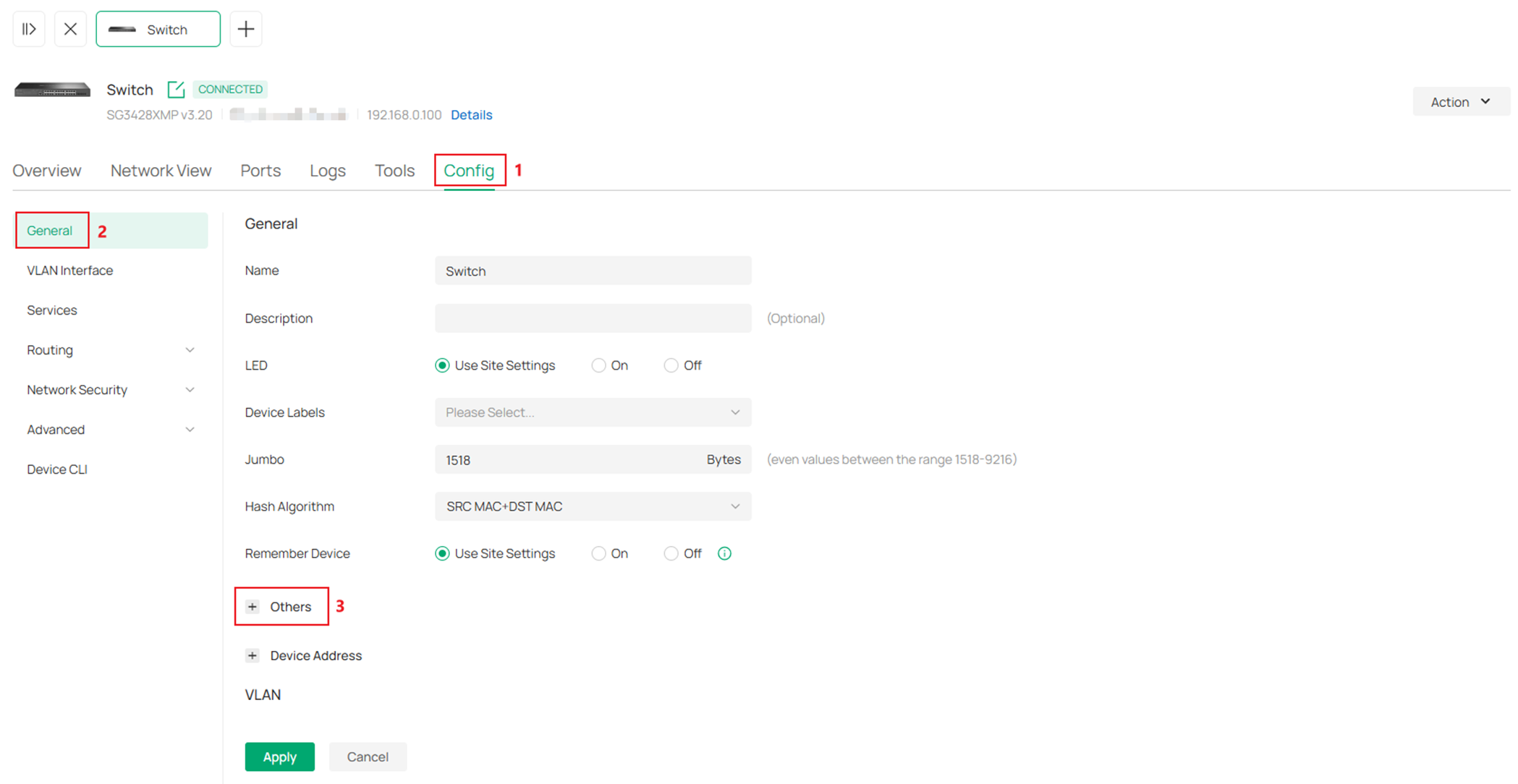 show the access process to SDM template configuration menu.