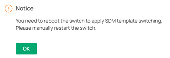 show the notice of manual reboot required.