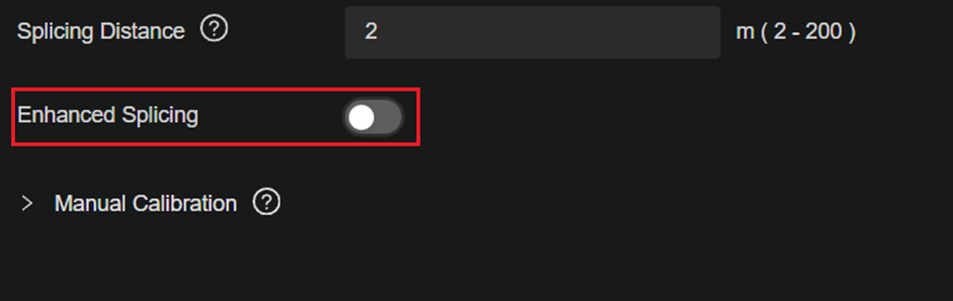 show the position of Enhanced Splicing.